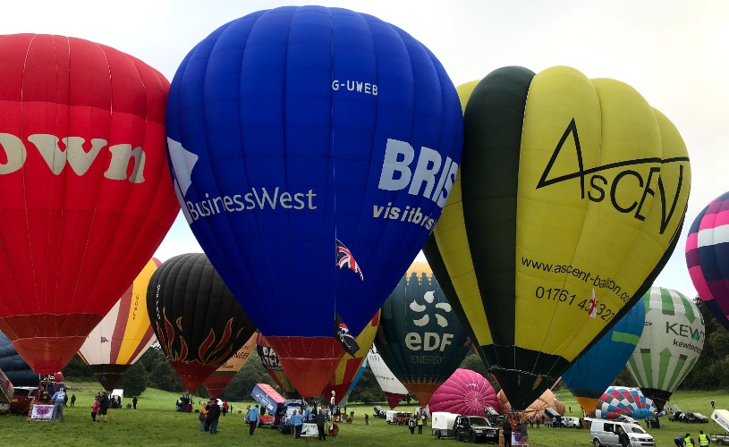 The Bristol Blue Balloon getting ready to ascend